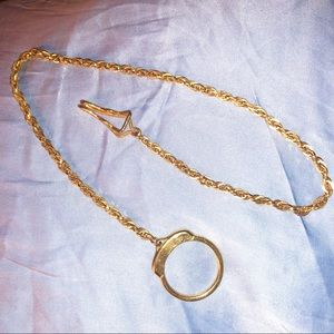 SWANK BRAND WATCH CHAIN VINTAGE FOB BELT SLIDE